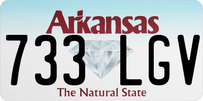 AR license plate 733LGV