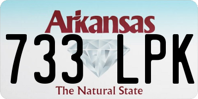 AR license plate 733LPK