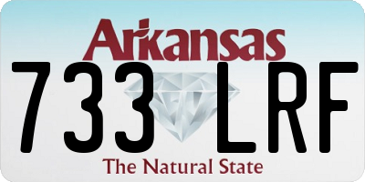 AR license plate 733LRF