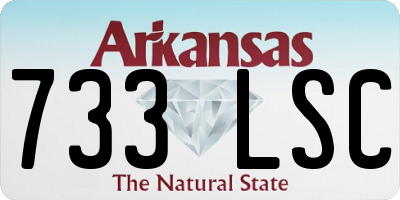 AR license plate 733LSC
