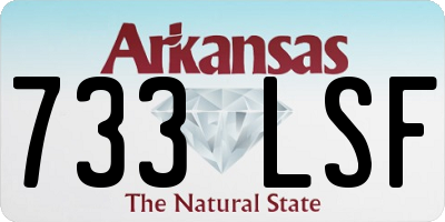 AR license plate 733LSF