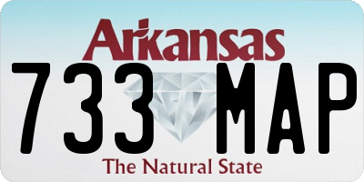 AR license plate 733MAP