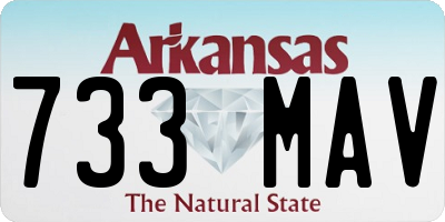 AR license plate 733MAV
