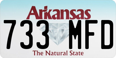 AR license plate 733MFD