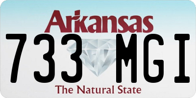 AR license plate 733MGI