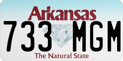AR license plate 733MGM