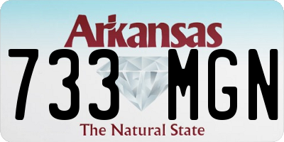 AR license plate 733MGN