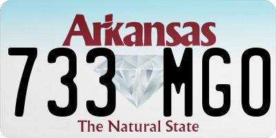 AR license plate 733MGO