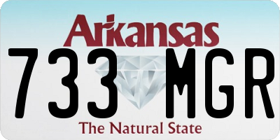 AR license plate 733MGR