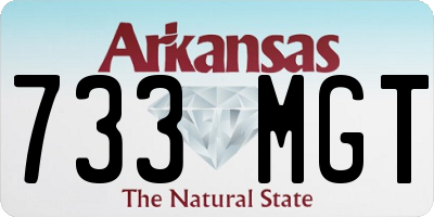 AR license plate 733MGT