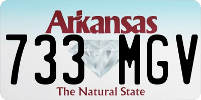 AR license plate 733MGV