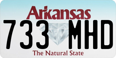 AR license plate 733MHD