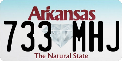 AR license plate 733MHJ