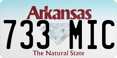 AR license plate 733MIC