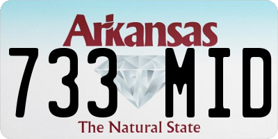 AR license plate 733MID