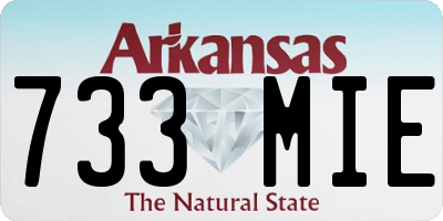 AR license plate 733MIE