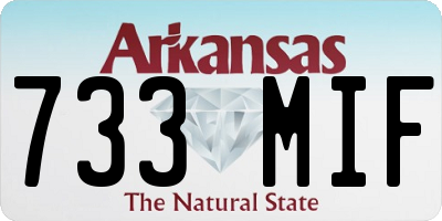 AR license plate 733MIF