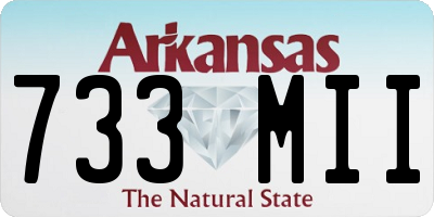 AR license plate 733MII