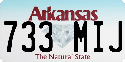 AR license plate 733MIJ