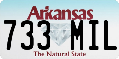 AR license plate 733MIL