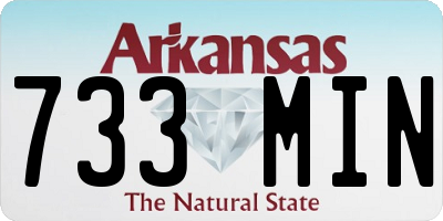 AR license plate 733MIN