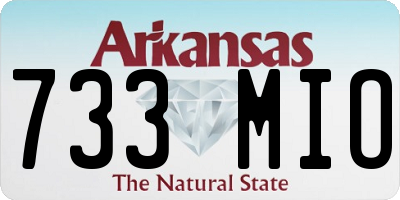 AR license plate 733MIO