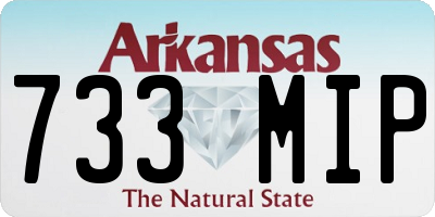 AR license plate 733MIP