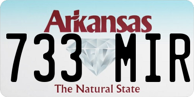 AR license plate 733MIR