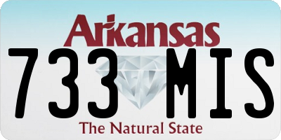 AR license plate 733MIS