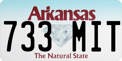 AR license plate 733MIT