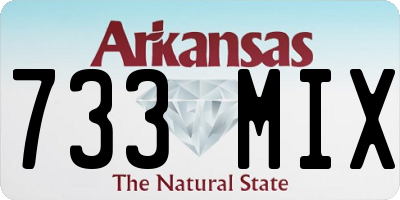 AR license plate 733MIX