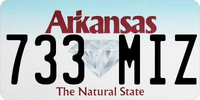 AR license plate 733MIZ