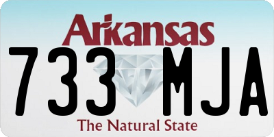 AR license plate 733MJA