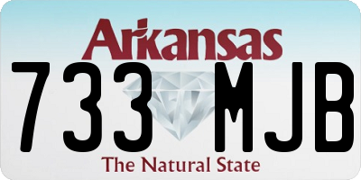 AR license plate 733MJB