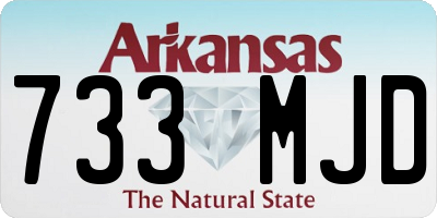 AR license plate 733MJD