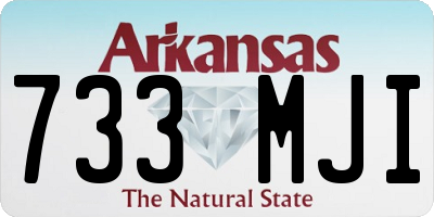 AR license plate 733MJI
