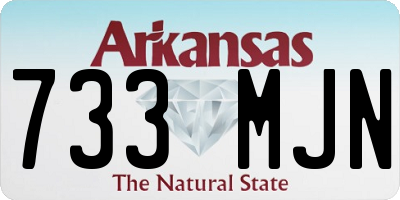 AR license plate 733MJN
