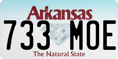 AR license plate 733MOE