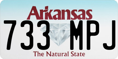 AR license plate 733MPJ