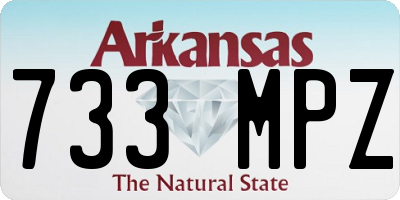 AR license plate 733MPZ