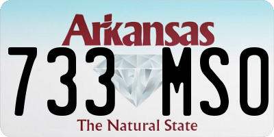 AR license plate 733MSO