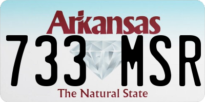 AR license plate 733MSR