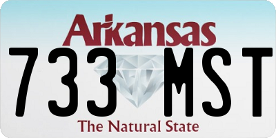 AR license plate 733MST
