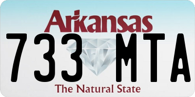 AR license plate 733MTA