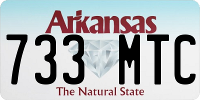 AR license plate 733MTC