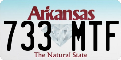 AR license plate 733MTF