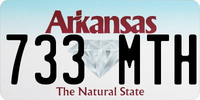 AR license plate 733MTH