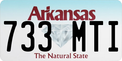 AR license plate 733MTI