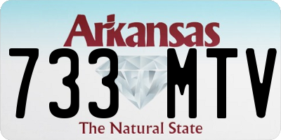 AR license plate 733MTV