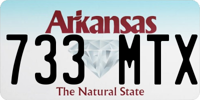 AR license plate 733MTX